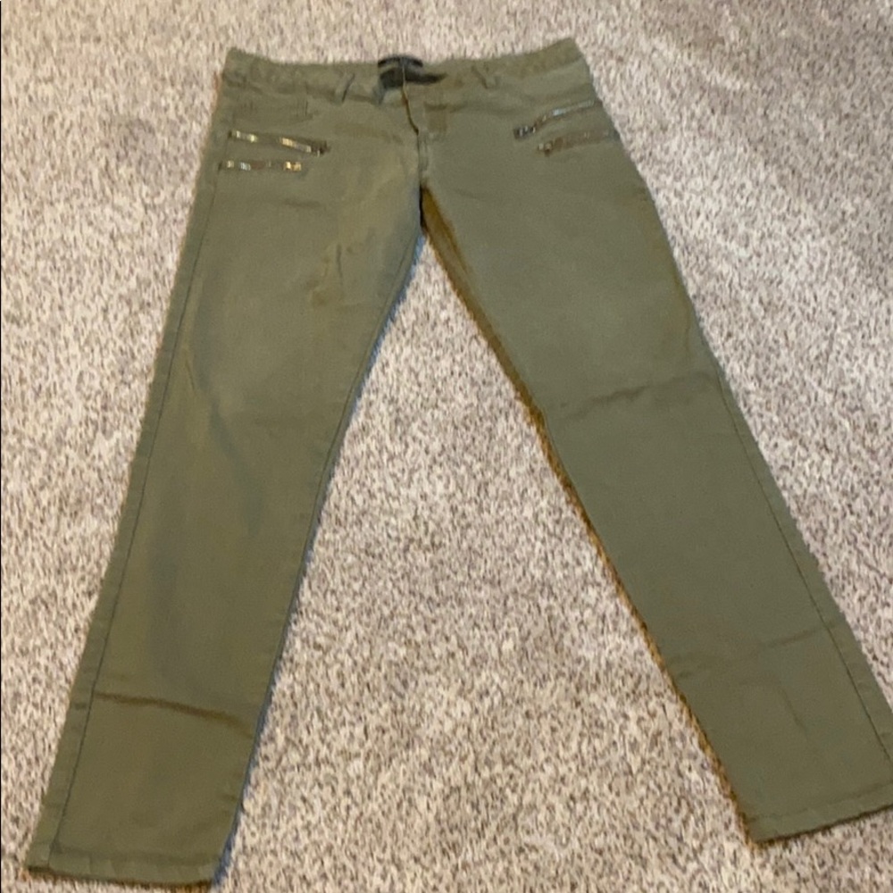 🍄ShineStar Skinny Olive Denim! Sz M (7/8)